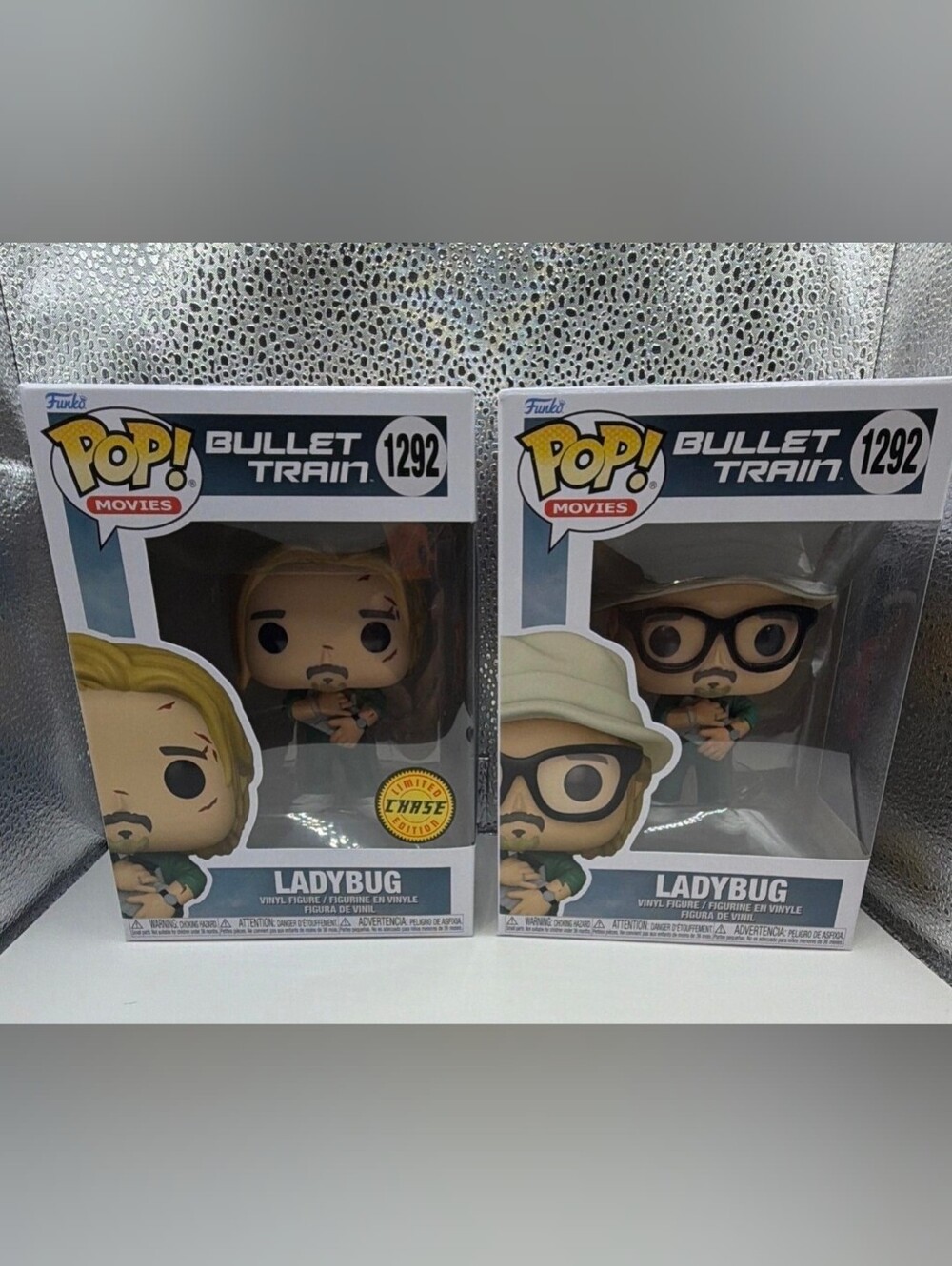 CHASE-Funko Pop! Movies Bullet Train Ladybug #1292 Chase Vinyl Figure lot of 2
